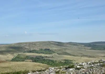 Heidelandschaft Ausblick vom Mont St. Michel des Brasparts